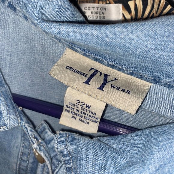 Ty Original Wear Denim Design Button Up - Picture 3 of 3